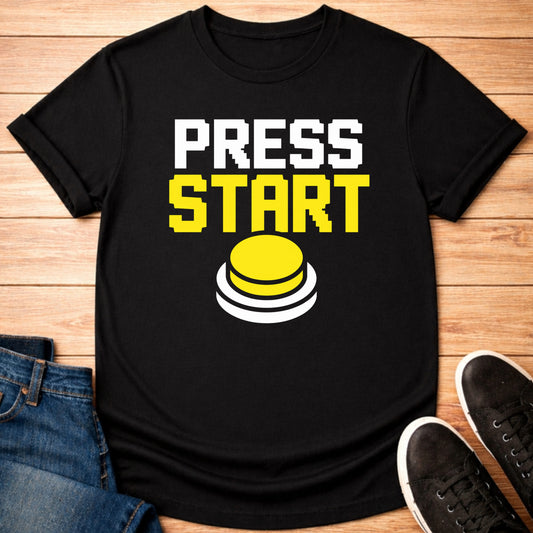 T-Shirt Black / S Press Start Button T-shirt