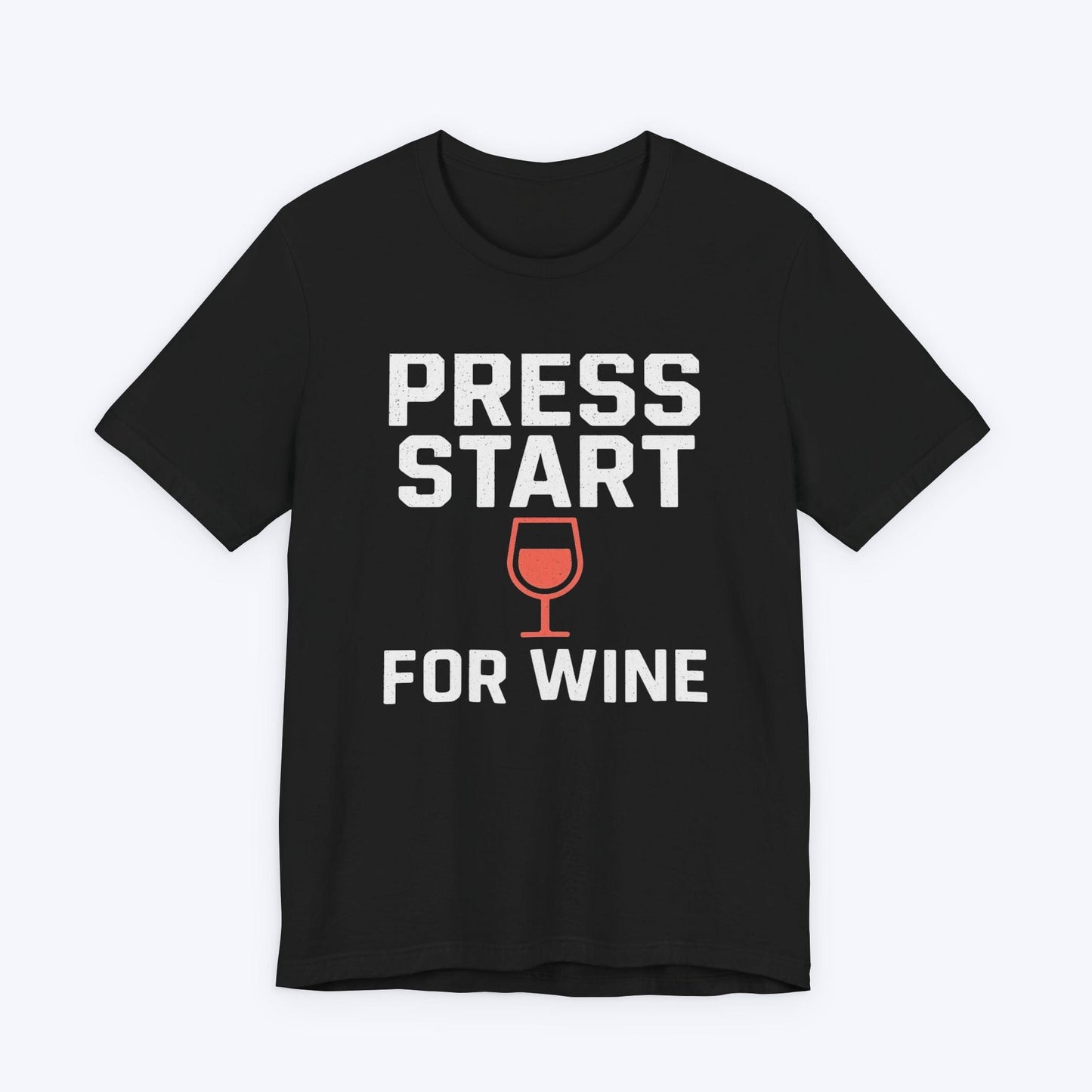 T-Shirt Black / S Press Start for Wine T-shirt