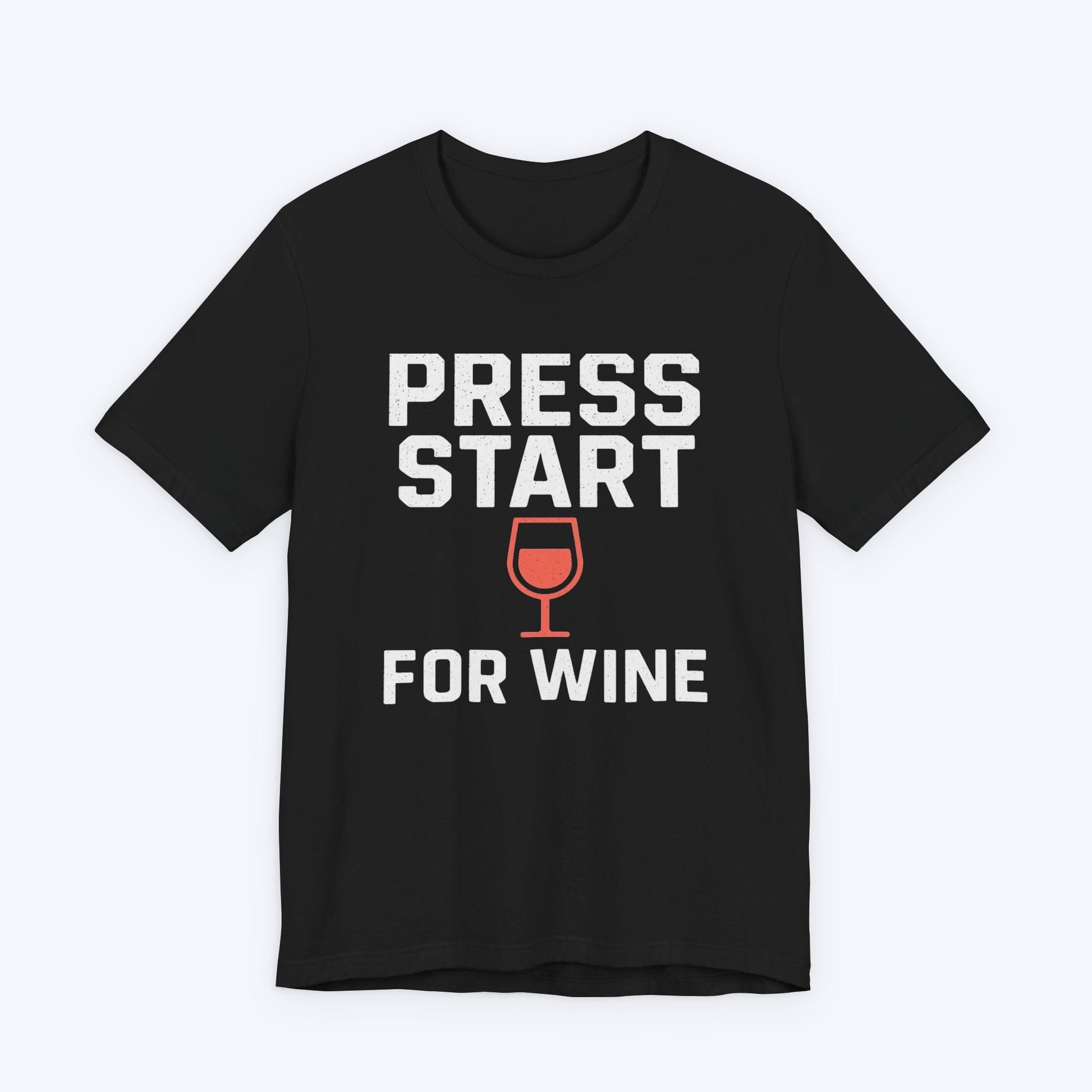 T-Shirt Black / S Press Start for Wine T-shirt