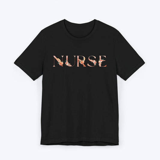 T-Shirt Black / S Rose Peach Nurse T-shirt