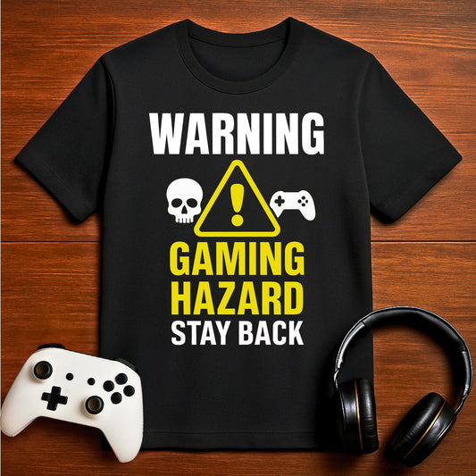 T-Shirt Black / S Stay Back – Gaming in Progress T-shirt
