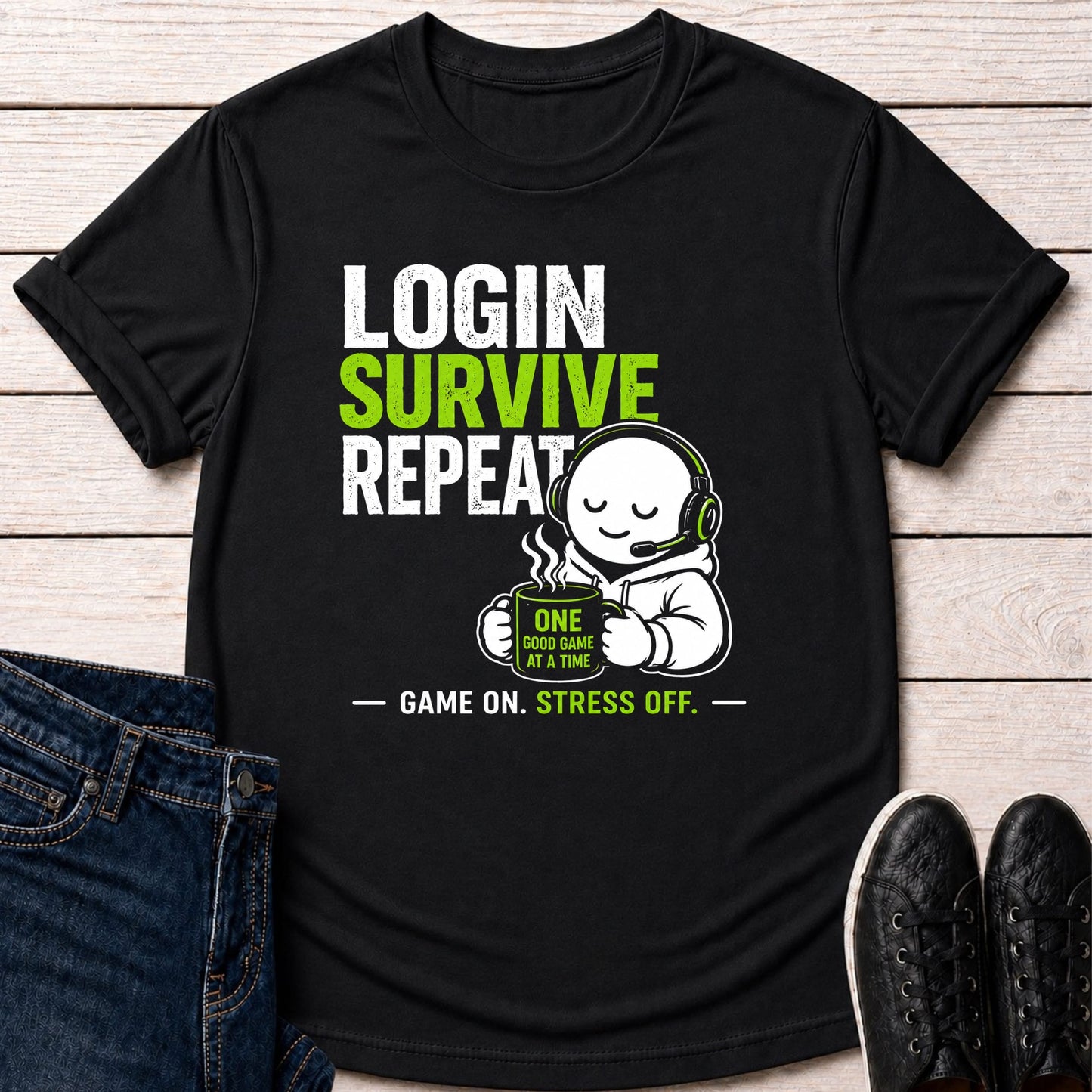 T-Shirt Black / S Stress Off T-shirt