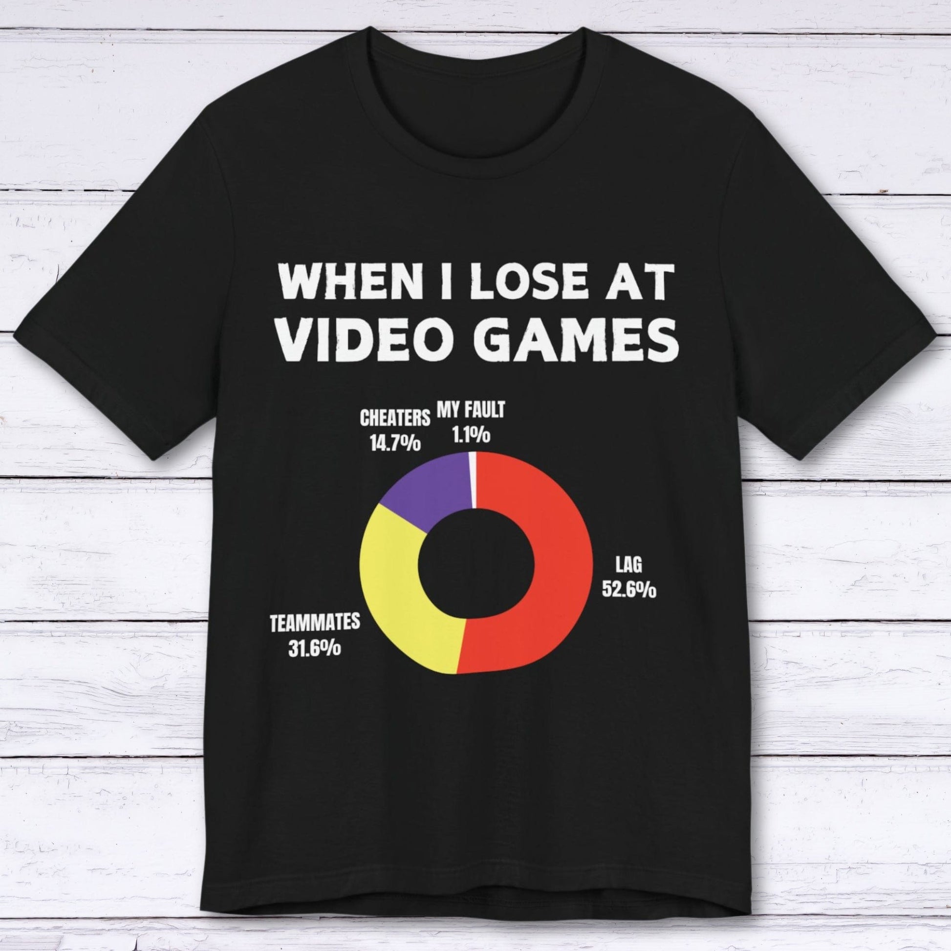 T-Shirt Black / S The Reason I Lose at Video Games (Circle Chart) T-shirt