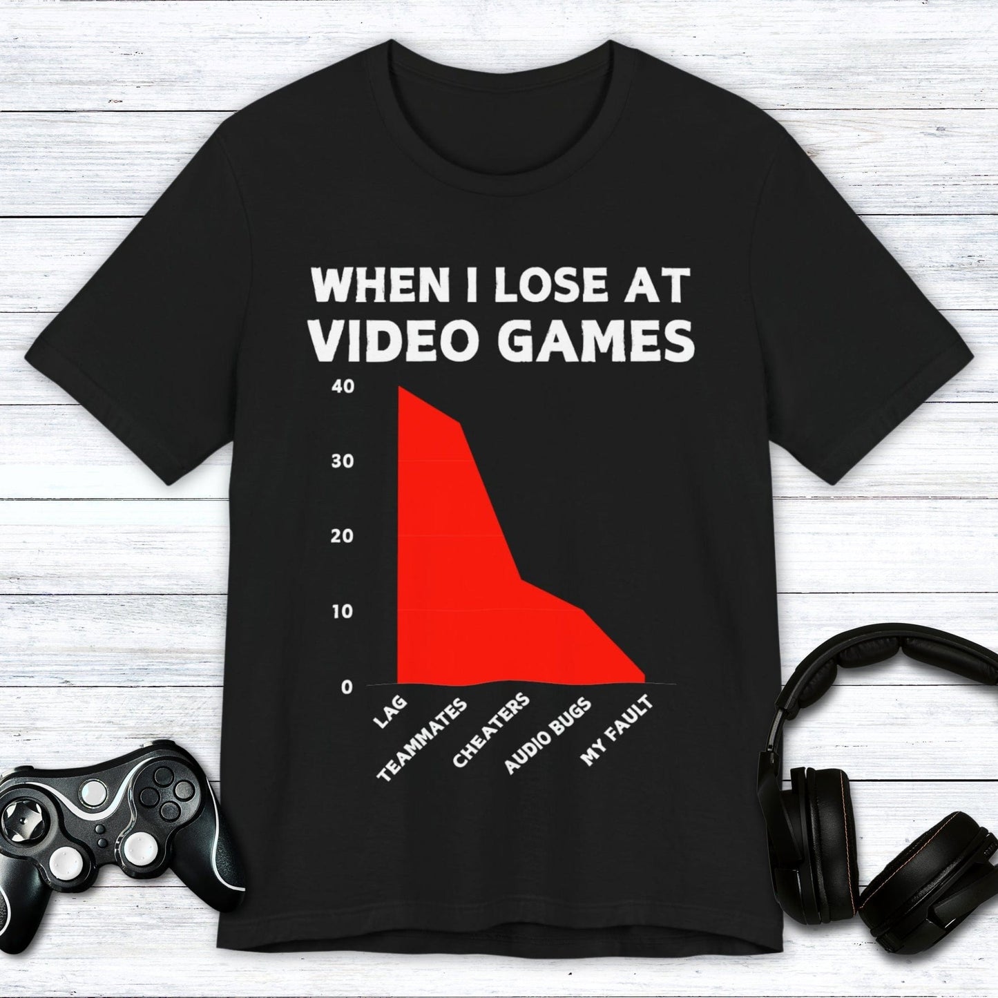 T-Shirt Black / S The Stats Never Lie (Gaming) T-shirt