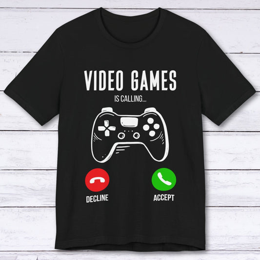 T-Shirt Black / S Video Games is Calling T-shirt