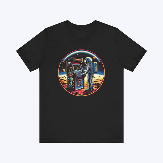 T-Shirt Black / S Visiting Mars - Astronaut Adventure T-shirt