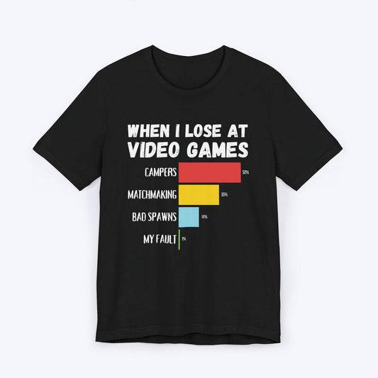 T-Shirt Black / S When I Lose at Video Games (Campers Edition) T-shirt