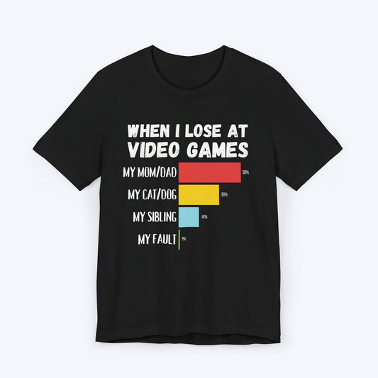 T-Shirt Black / S When I Lose at Video Games (Family Edition) T-shirt