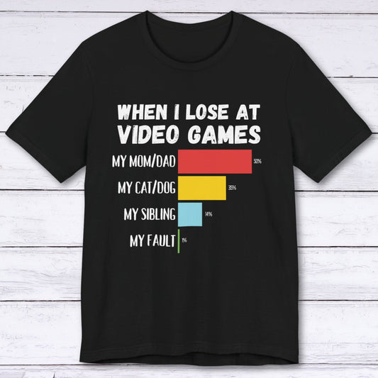 T-Shirt Black / S When I Lose at Video Games (Family Edition) T-shirt