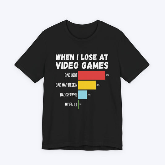 T-Shirt Black / S When I Lose at Video Games (Luck Edition) T-shirt