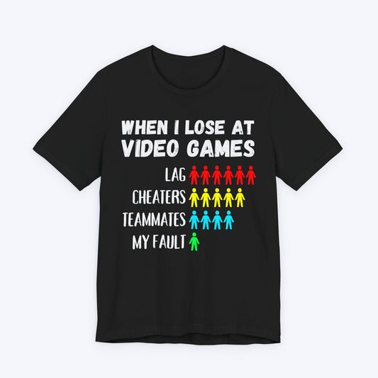 T-Shirt Black / S When I Lose At Video Games (Pictograph Edition) T-shirt