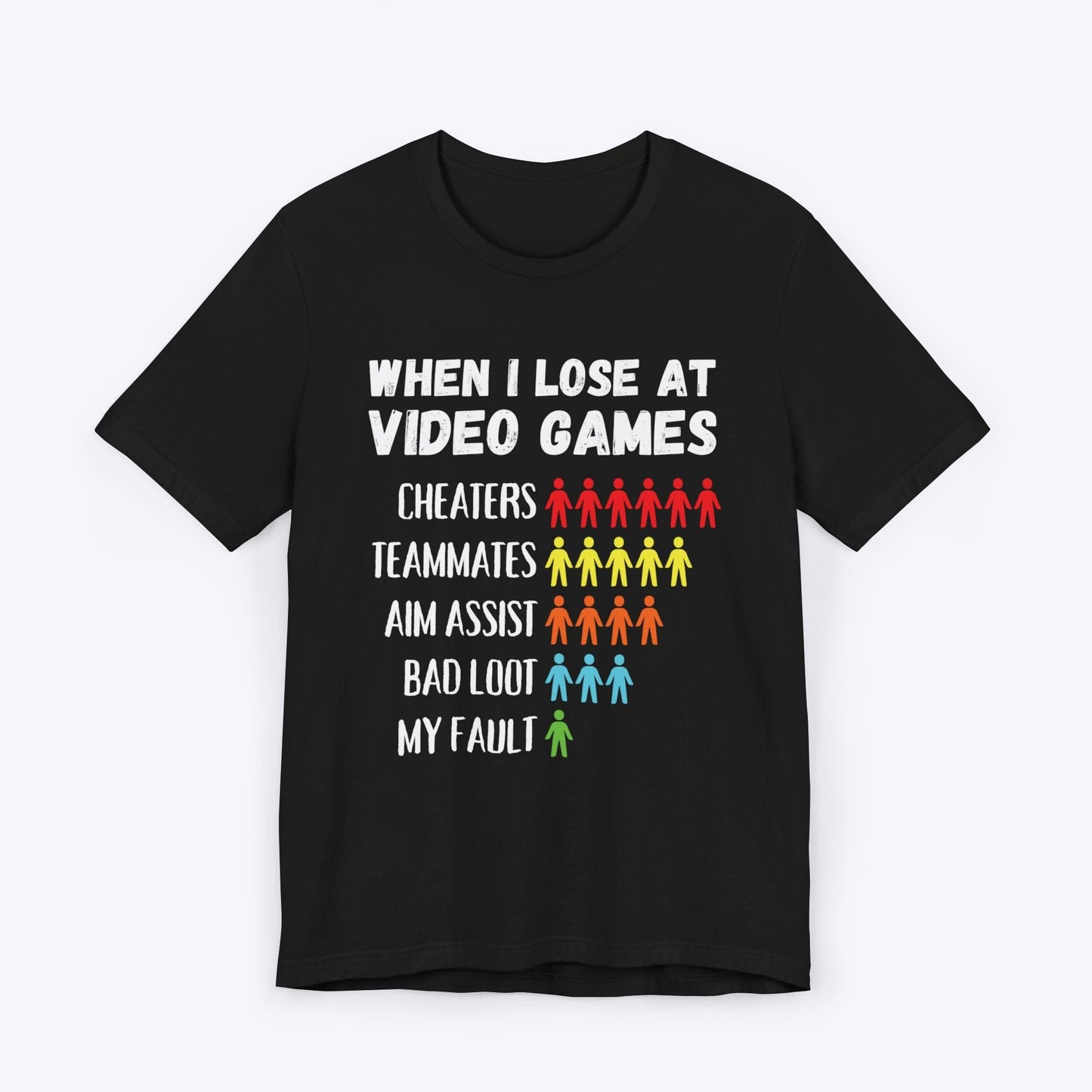 T-Shirt Black / S When I Lose At Video Games (Pictograph Edition) T-shirt