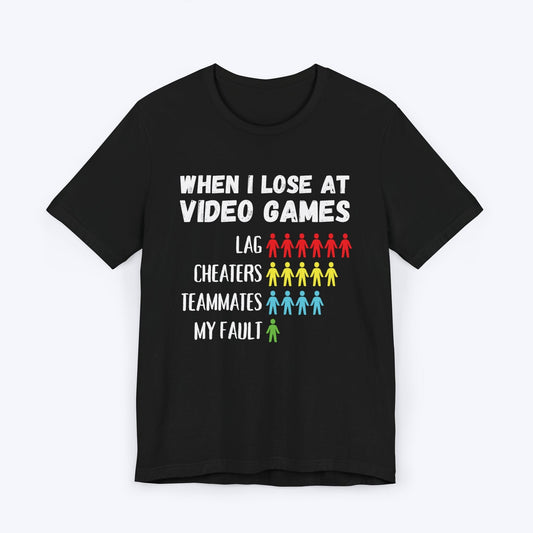 T-Shirt Black / S When I Lose At Video Games (Pictograph Edition) T-shirt