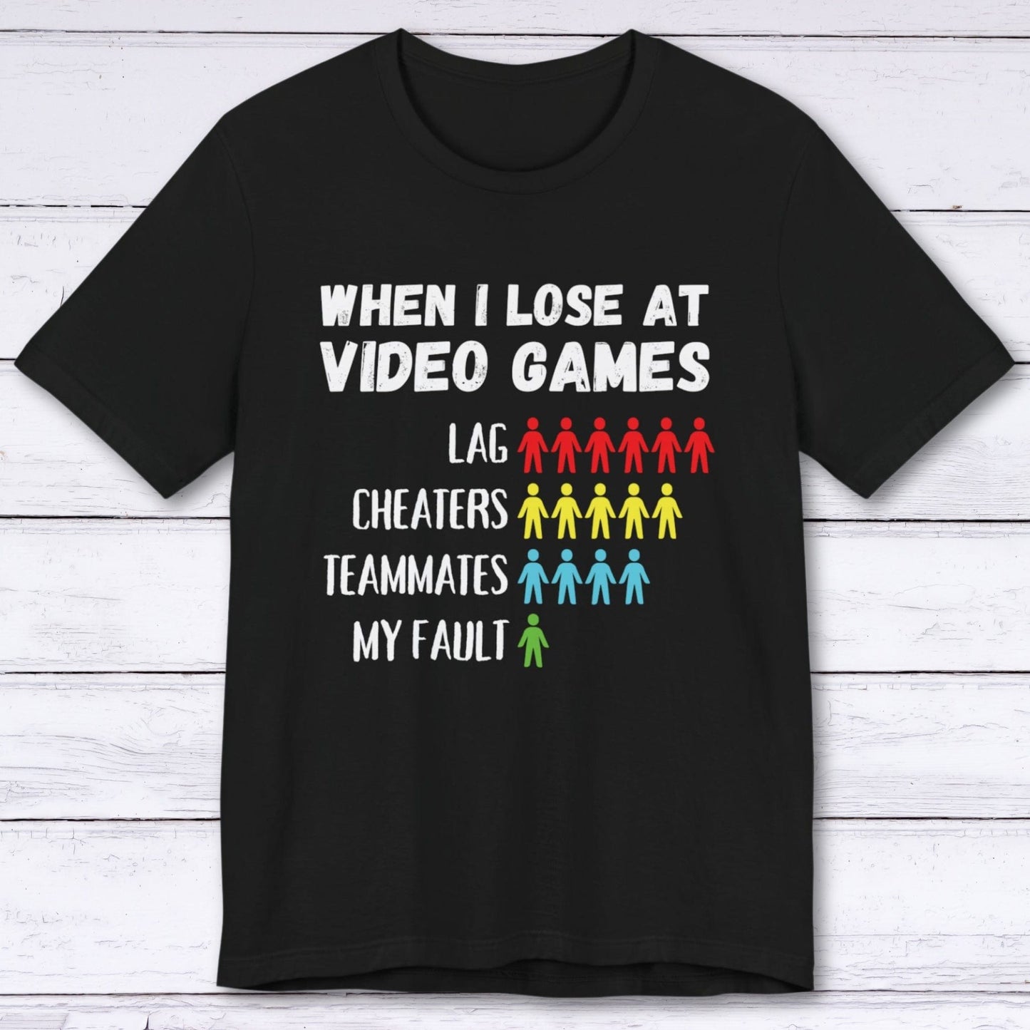 T-Shirt Black / S When I Lose At Video Games (Pictograph Edition) T-shirt