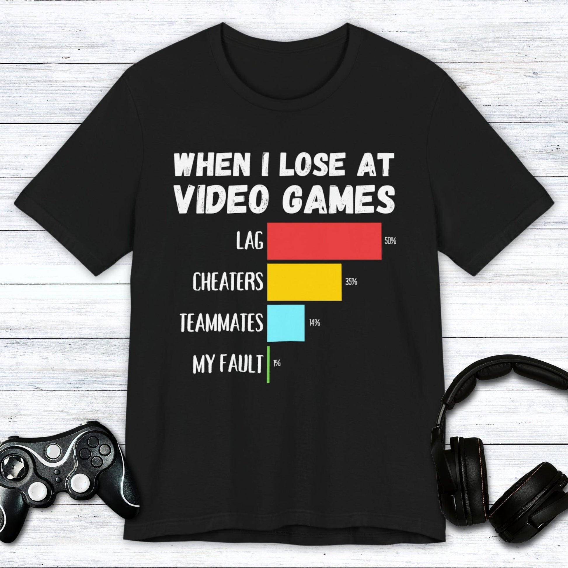 T-Shirt Black / S When I Lose at Video Games T-shirt
