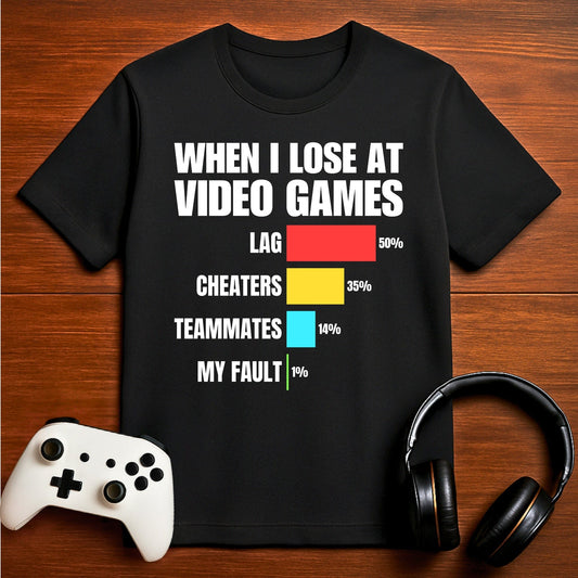 T-Shirt Black / S When I Lose at Video Games T-shirt