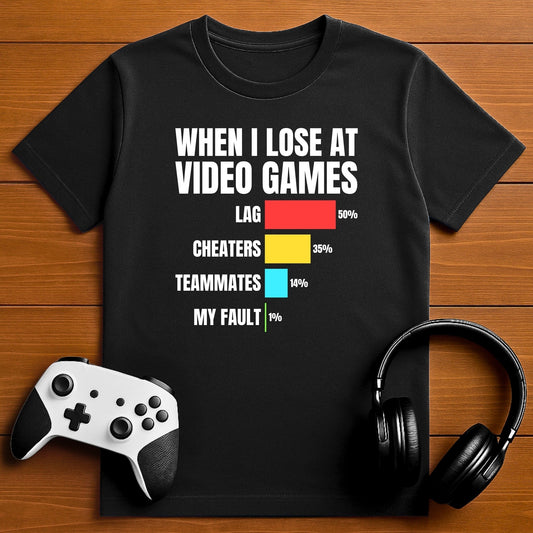 T-Shirt Black / S When I Lose at Video Games T-shirt