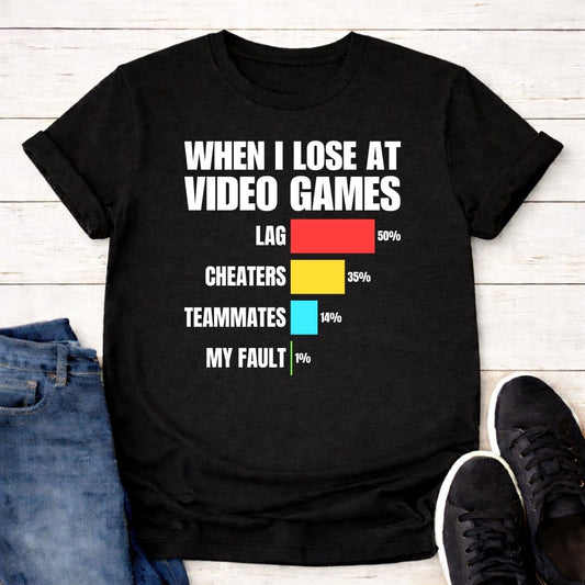T-Shirt Black / S When I Lose Gamer T-shirt