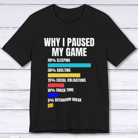 T-Shirt Black / S Why I Paused My Game T-shirt