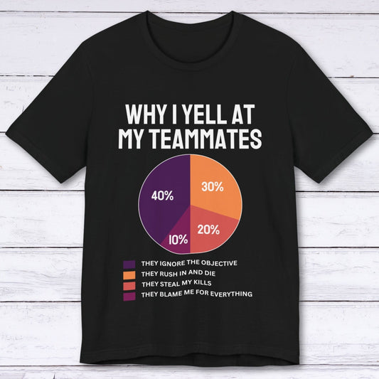 T-Shirt Black / S Why I Yell At My Teammates T-shirt