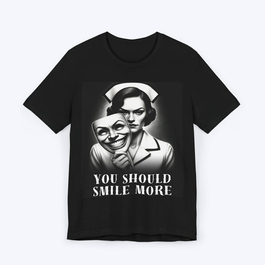T-Shirt Black / S You Should Smile More Tee