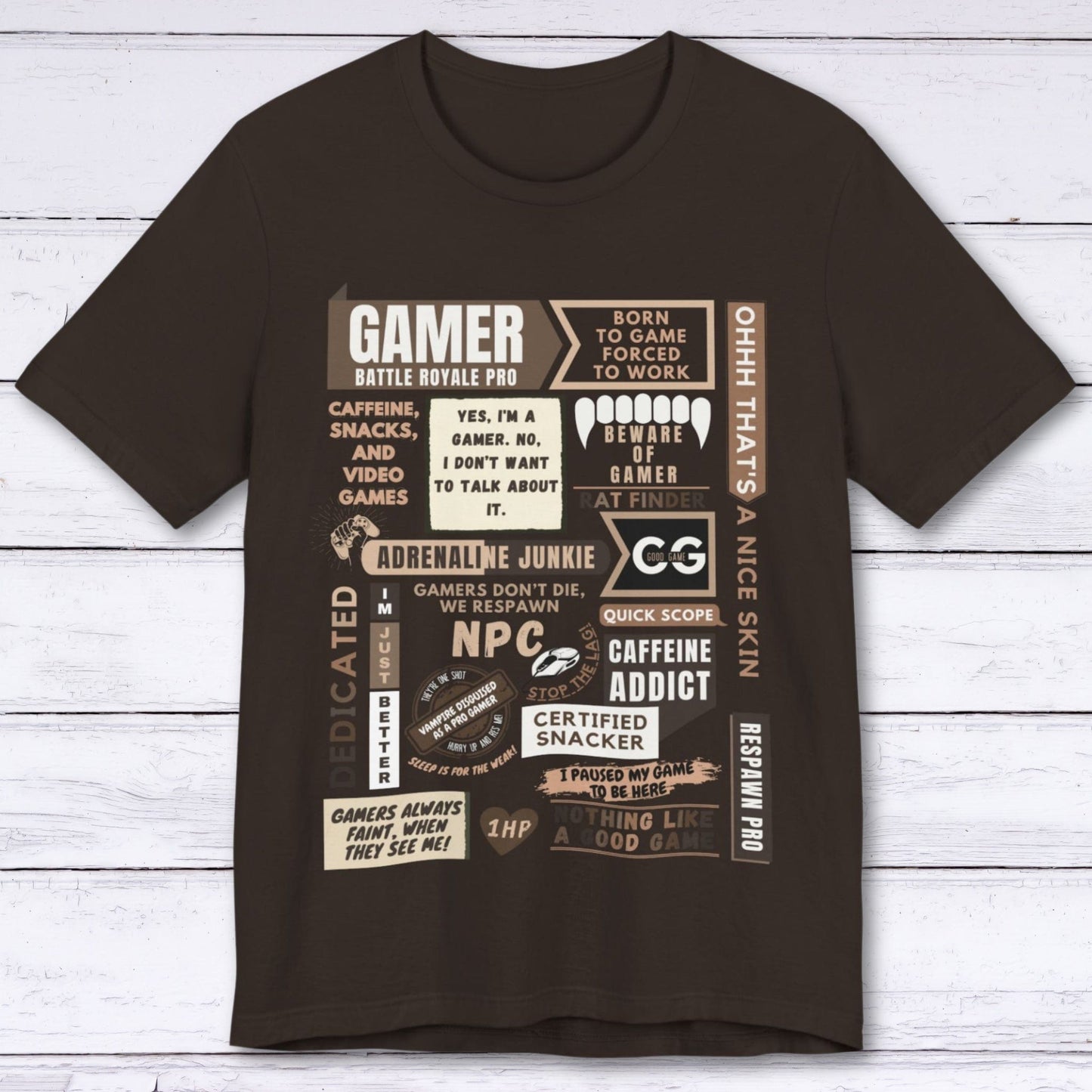 T-Shirt Brown / S Life of a Gamer T-shirt