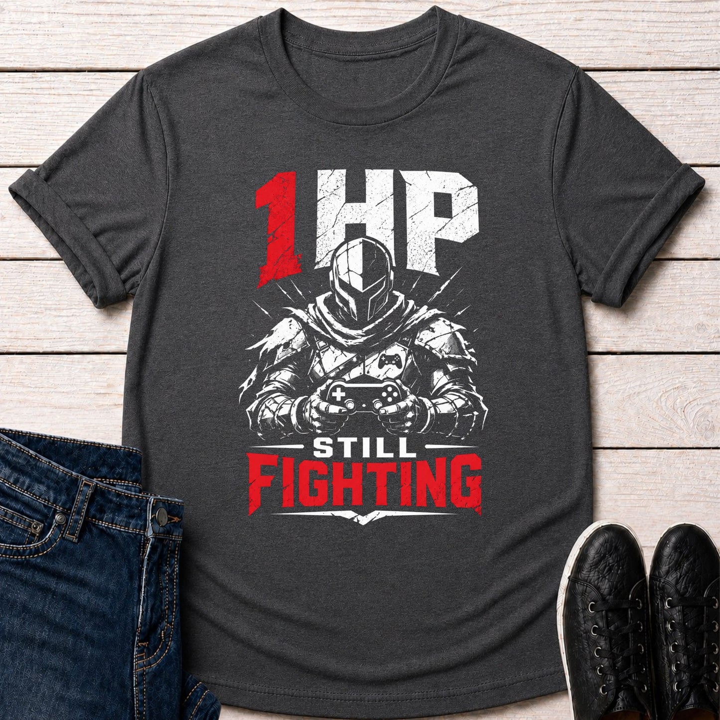 T-Shirt Dark Grey Heather / S 1HP Still Fighting T-shirt