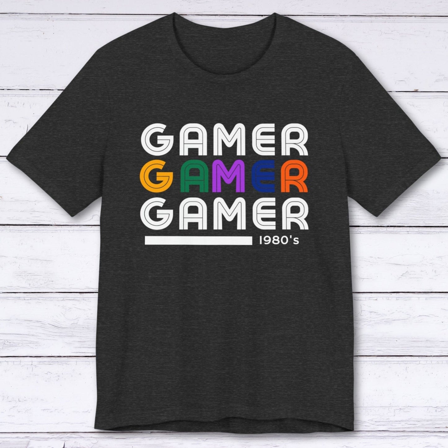 T-Shirt Dark Grey Heather / S 80's Gamer Flashback T-shirt