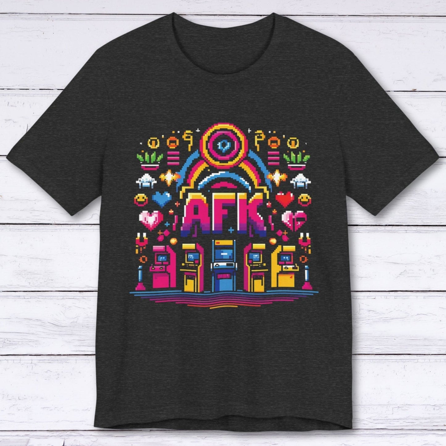 T-Shirt Dark Grey Heather / S AFK in Pixels T-shirt