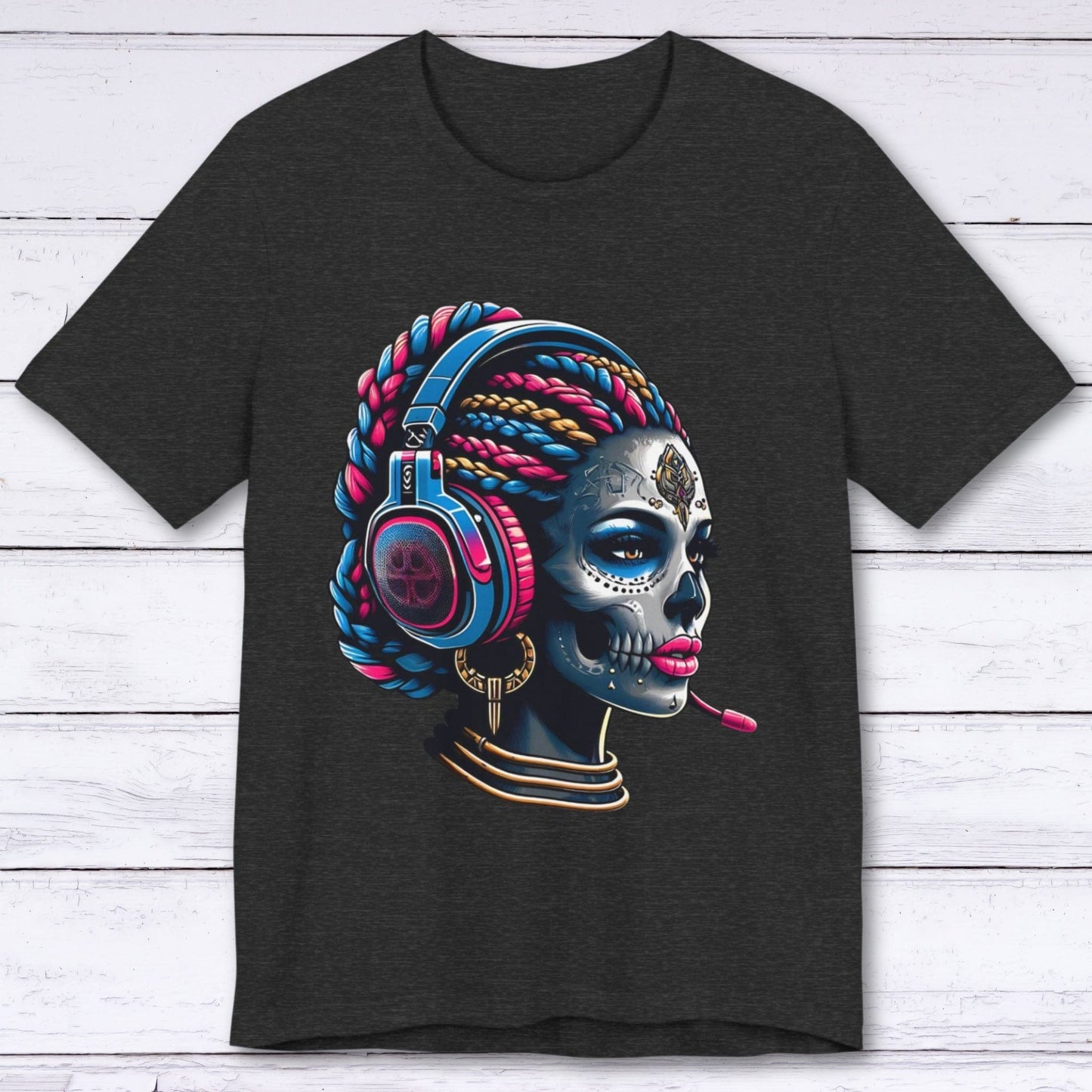 T-Shirt Dark Grey Heather / S Afro Gamer Goddess T-shirt