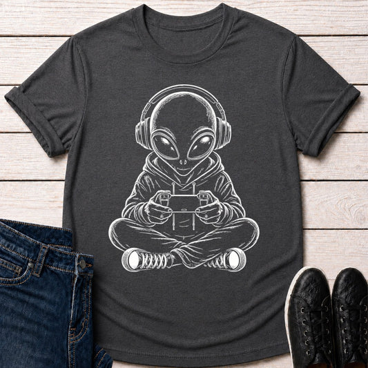 T-Shirt Dark Grey Heather / S Alien Gamer Vibes T-shirt
