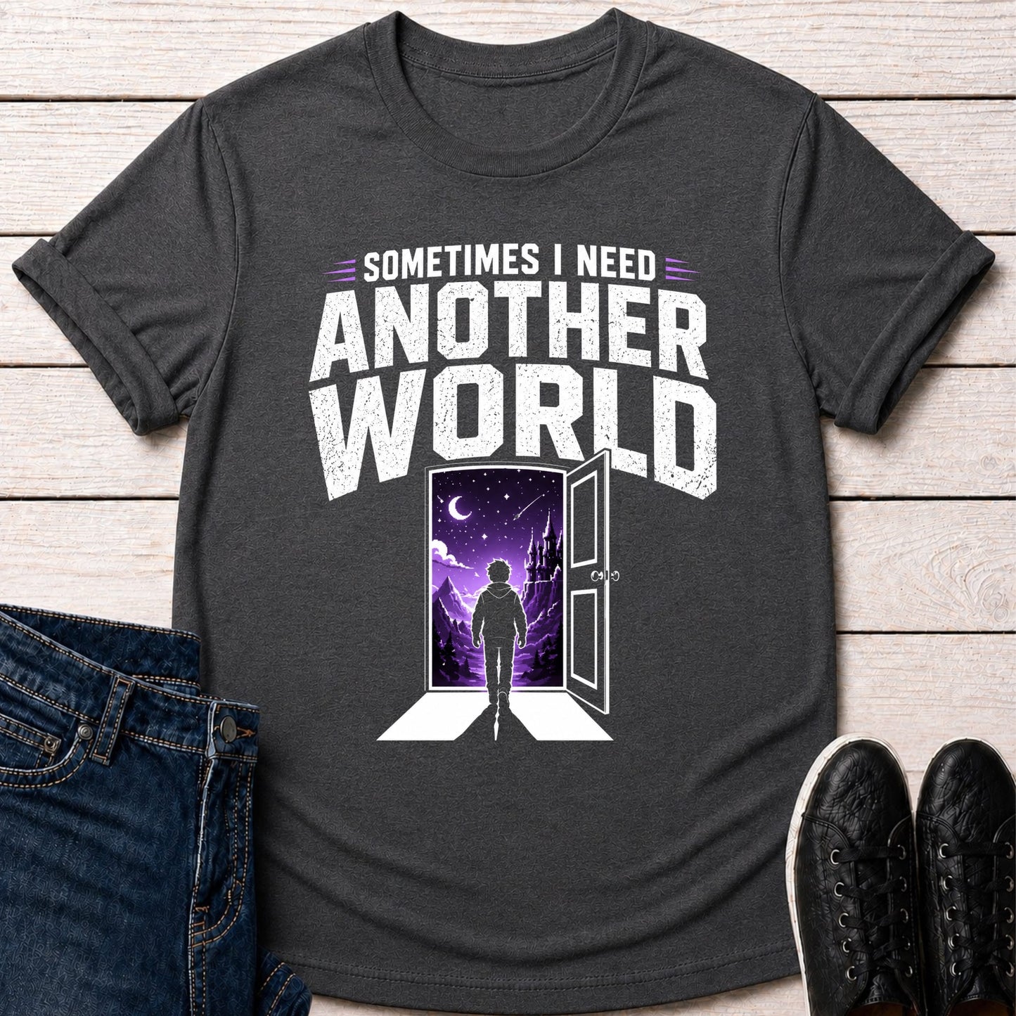 T-Shirt Dark Grey Heather / S Another World T-shirt