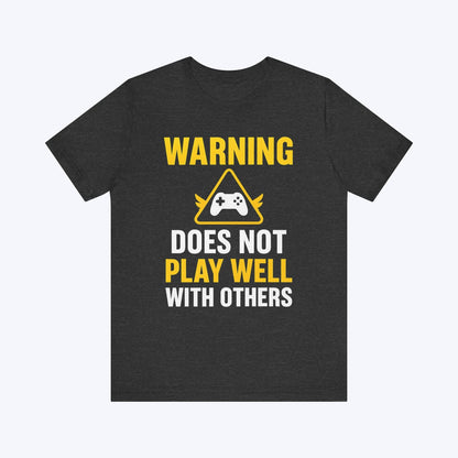 T-Shirt Dark Grey Heather / S Approach with Caution Gaming T-shirt