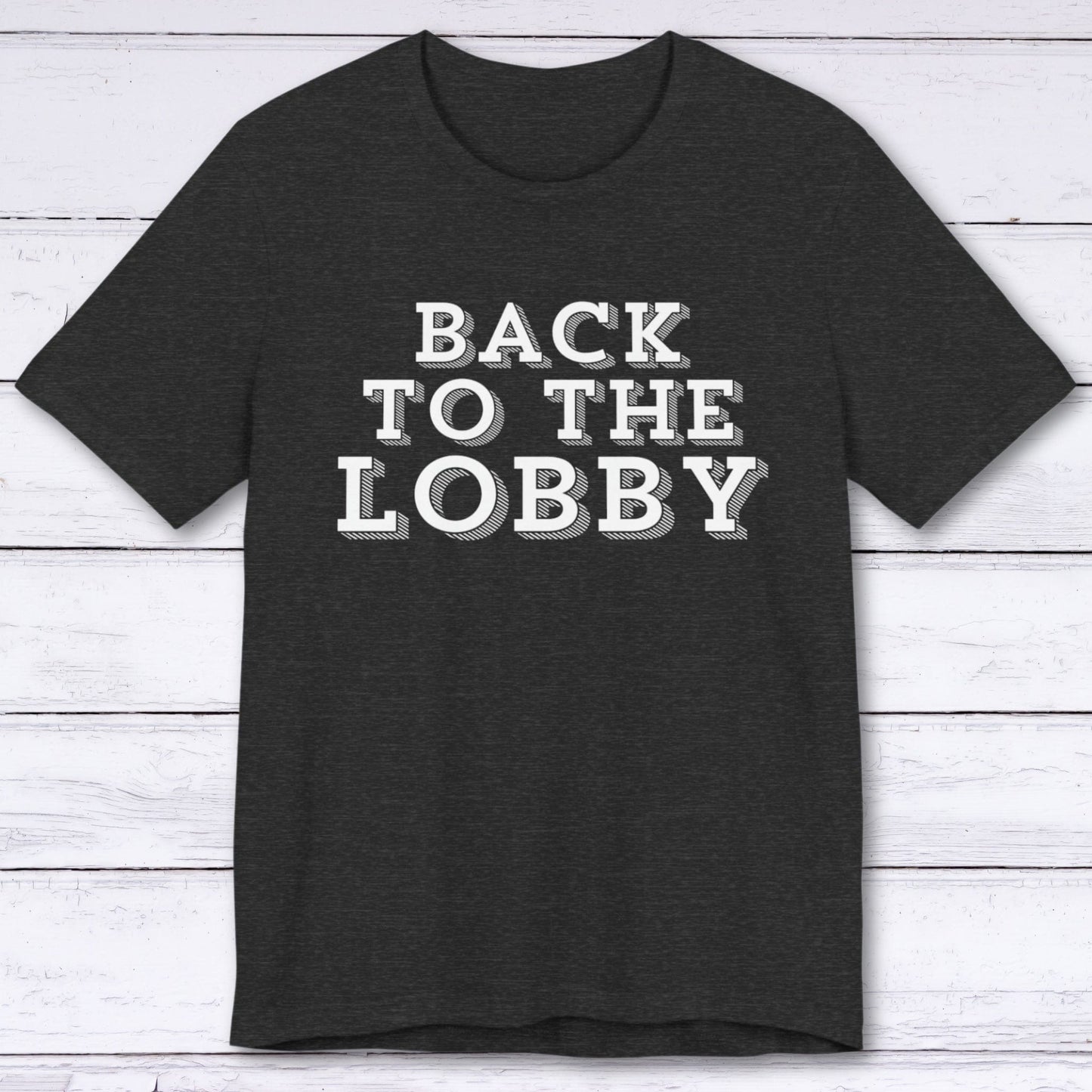 T-Shirt Dark Grey Heather / S Back to the Lobby Sketch T-shirt