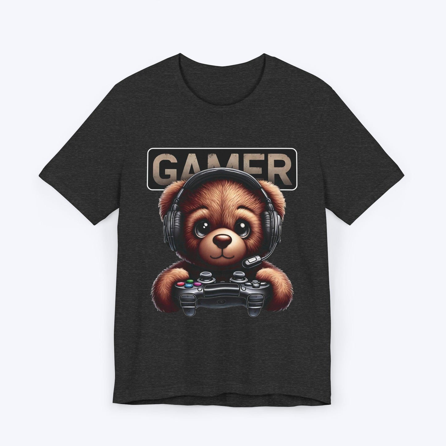 T-Shirt Dark Grey Heather / S Bear With Me, I'm Gaming T-shirt