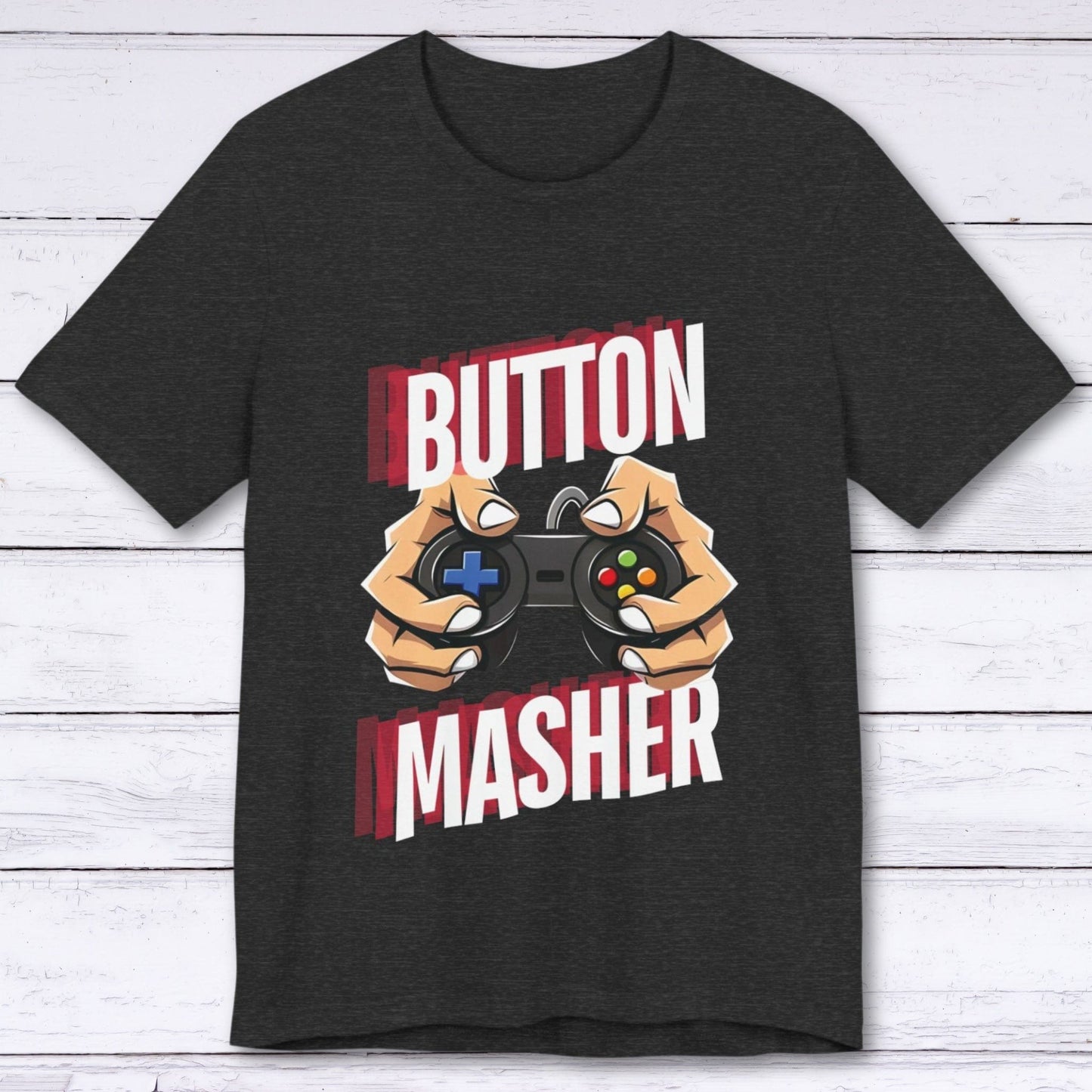 T-Shirt Dark Grey Heather / S Button Masher T-shirt