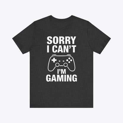 T-Shirt Dark Grey Heather / S Can’t Talk – Gaming T-shirt