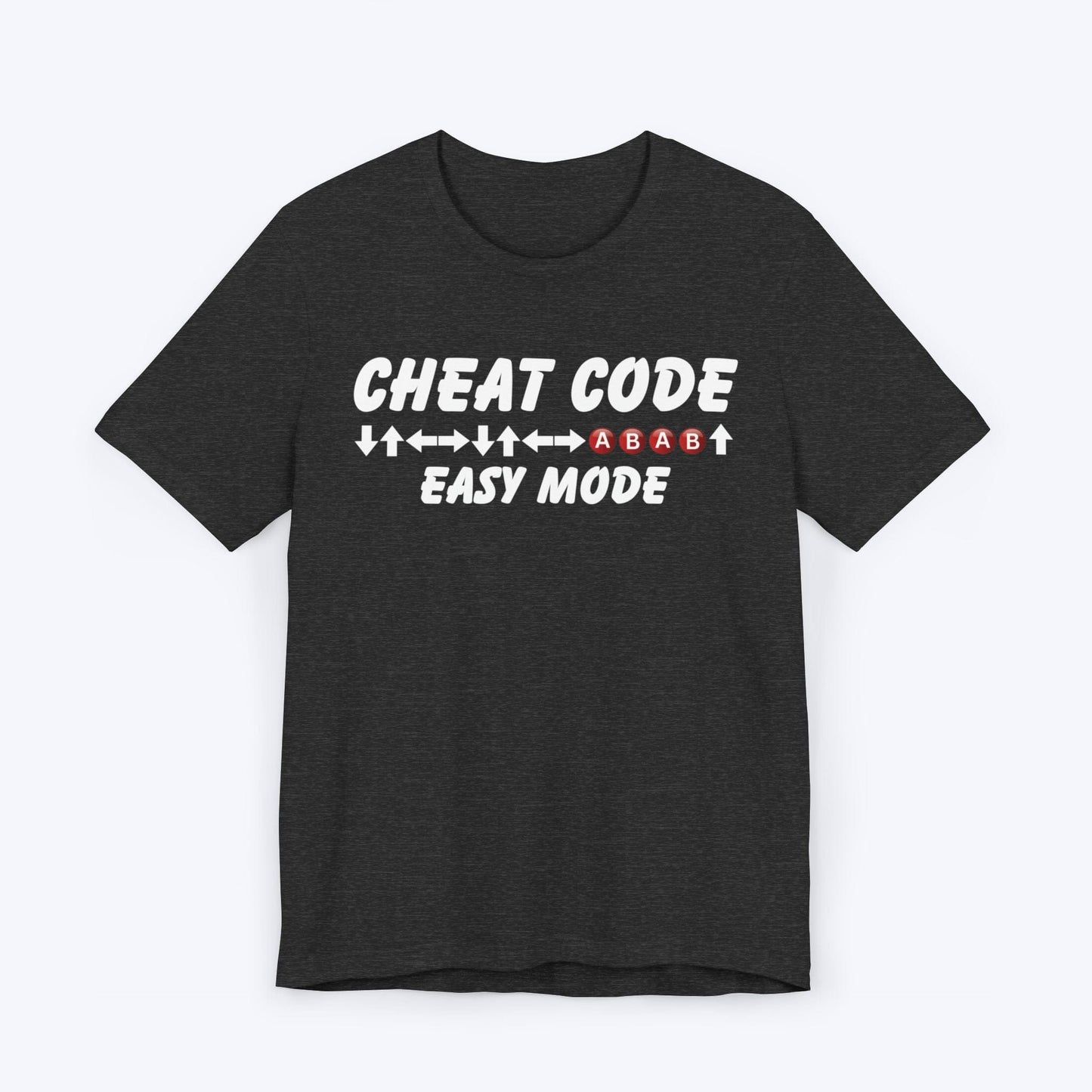 T-Shirt Dark Grey Heather / S Cheat Code (Easy Mode) Gaming T-shirt