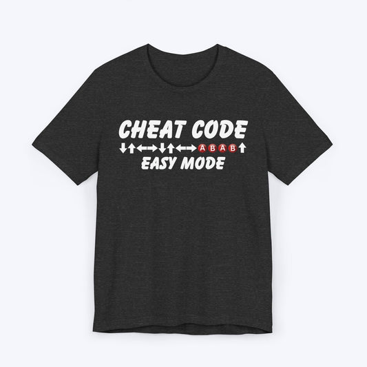 T-Shirt Dark Grey Heather / S Cheat Code (Easy Mode) Gaming T-shirt