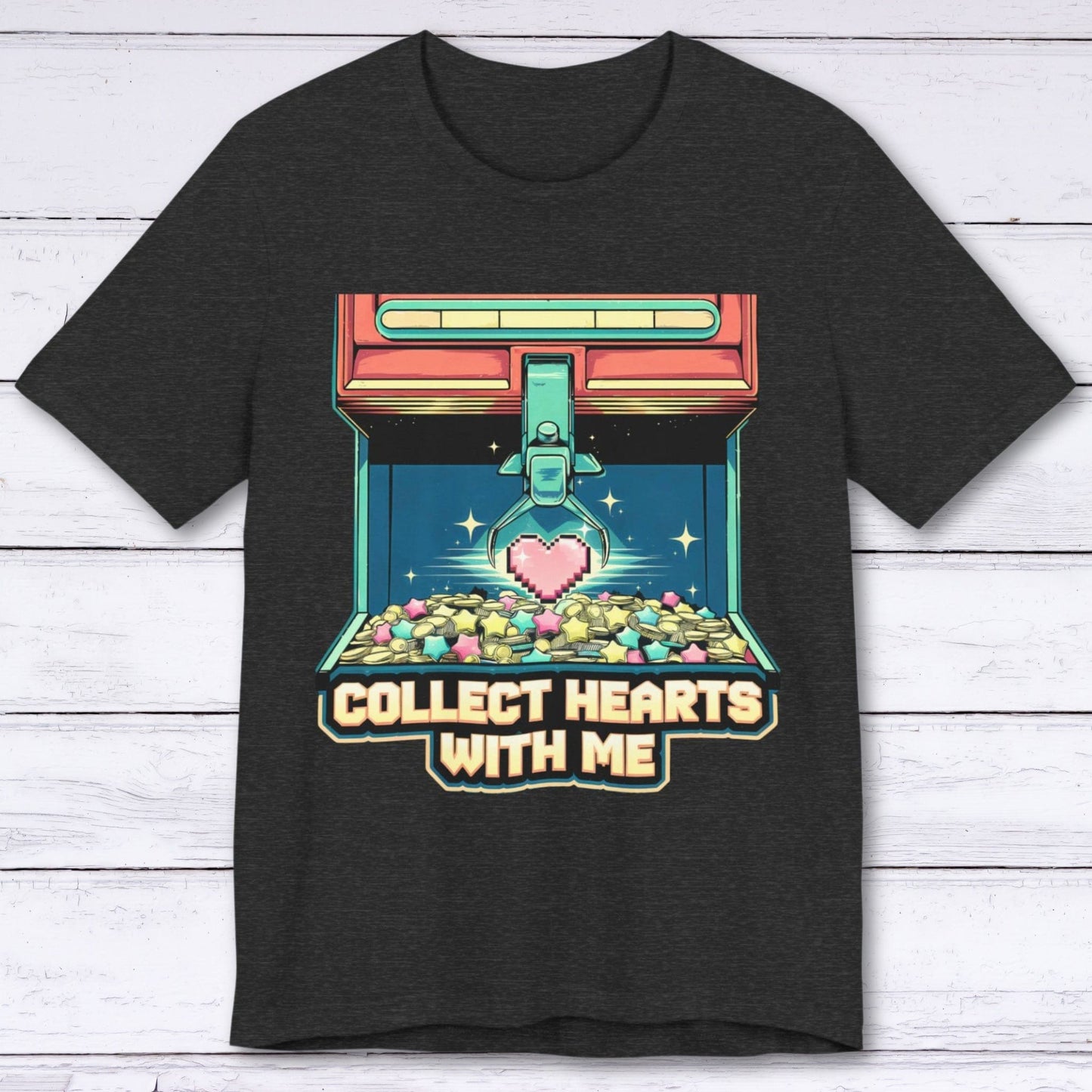 T-Shirt Dark Grey Heather / S Collect Hearts With Me T-shirt