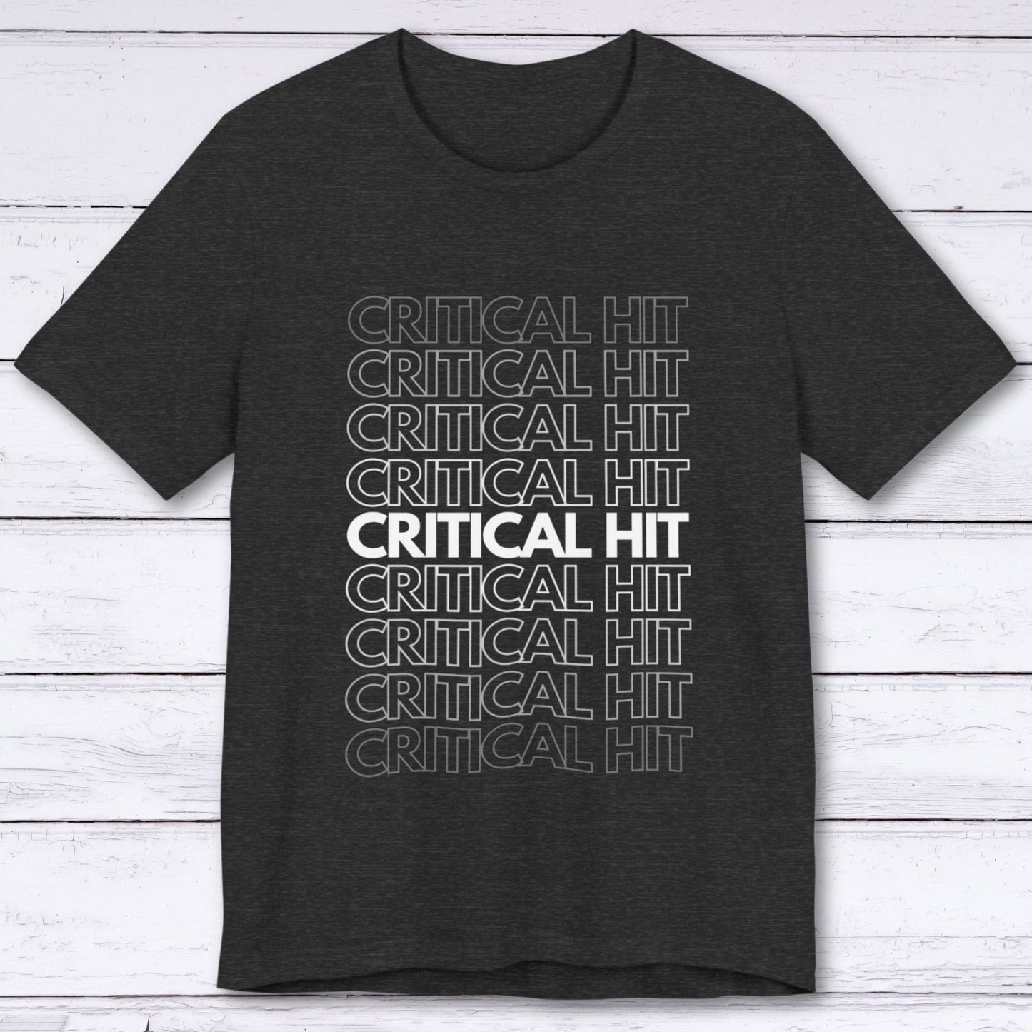 T-Shirt Dark Grey Heather / S Critical Hit Gamer T-shirt