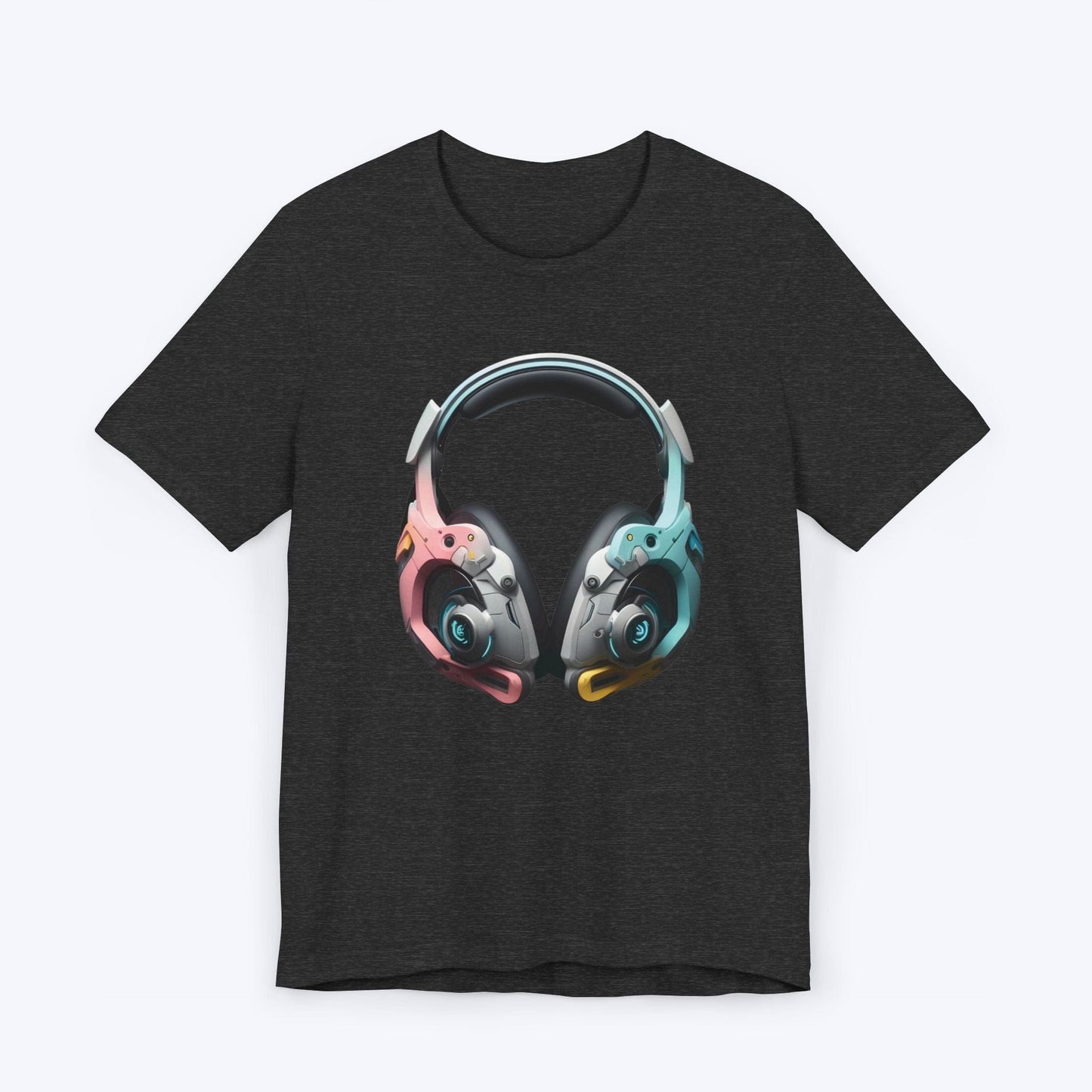 T-Shirt Dark Grey Heather / S Cyber Psychosis Gaming Headphones T-shirt