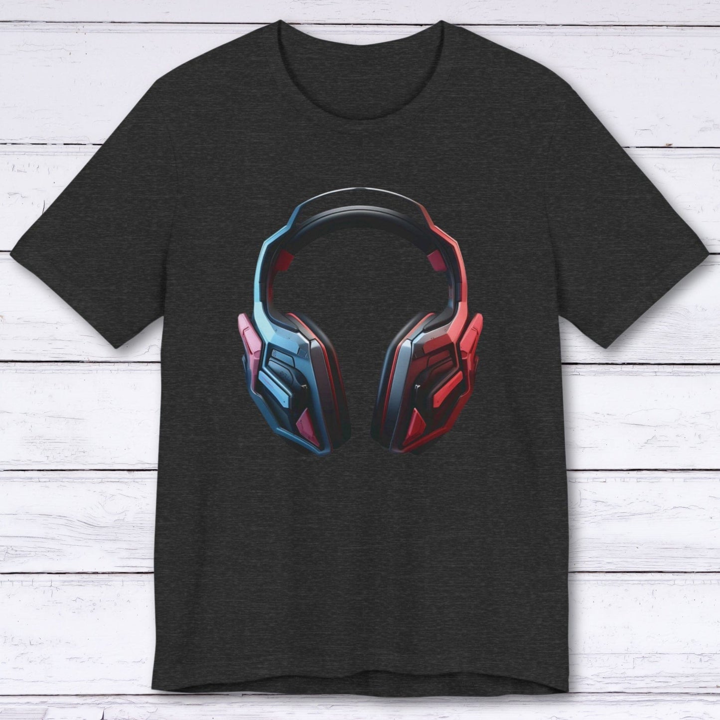 T-Shirt Dark Grey Heather / S Cyber Tunes Audiophile Headset T-shirt