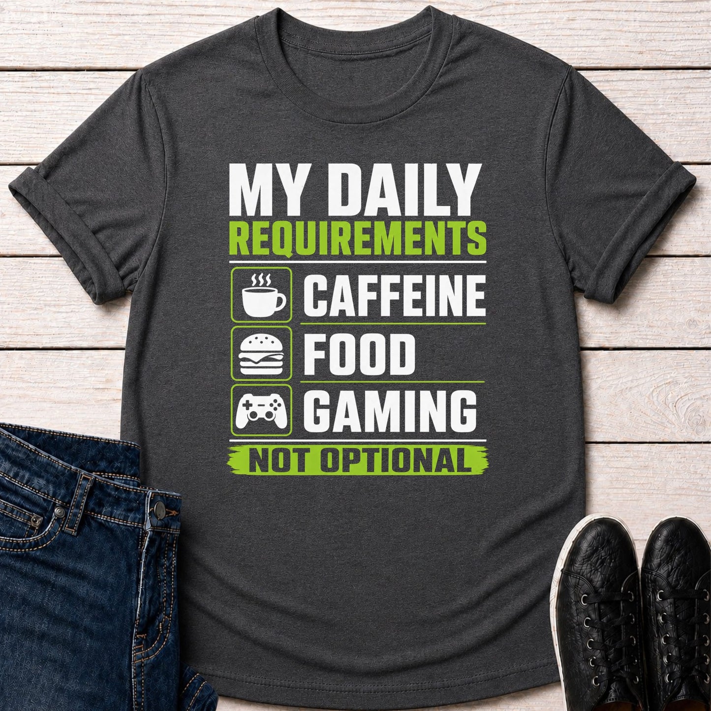 T-Shirt Dark Grey Heather / S Daily Requirements T-shirt