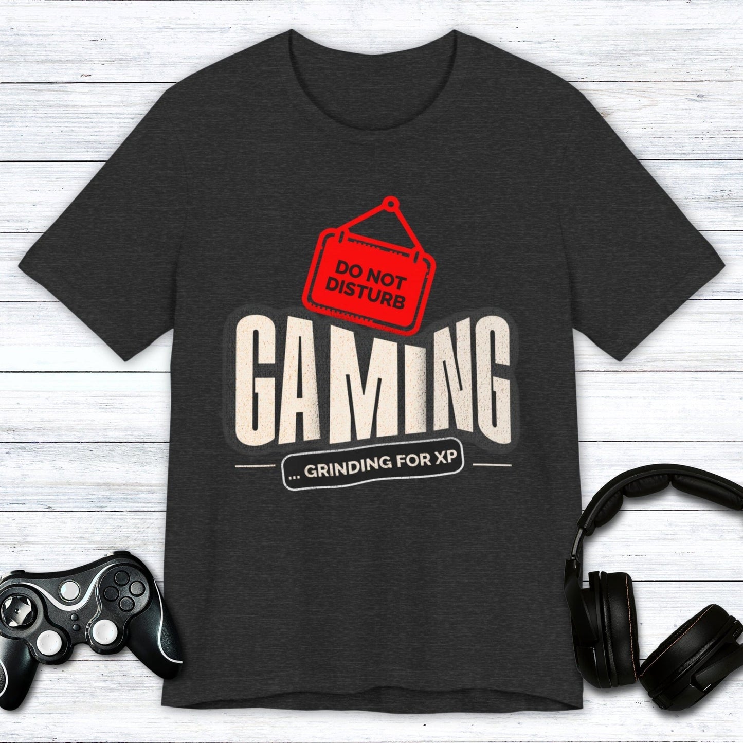T-Shirt Dark Grey Heather / S Do Not Disturb: Gaming in Progress T-shirt