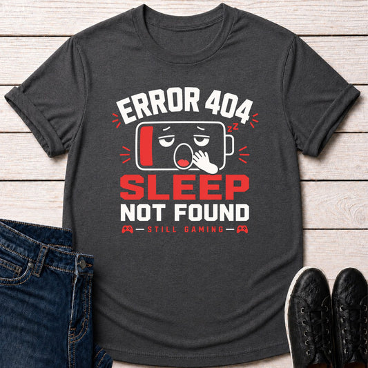T-Shirt Dark Grey Heather / S Error 404 Sleep T-shirt