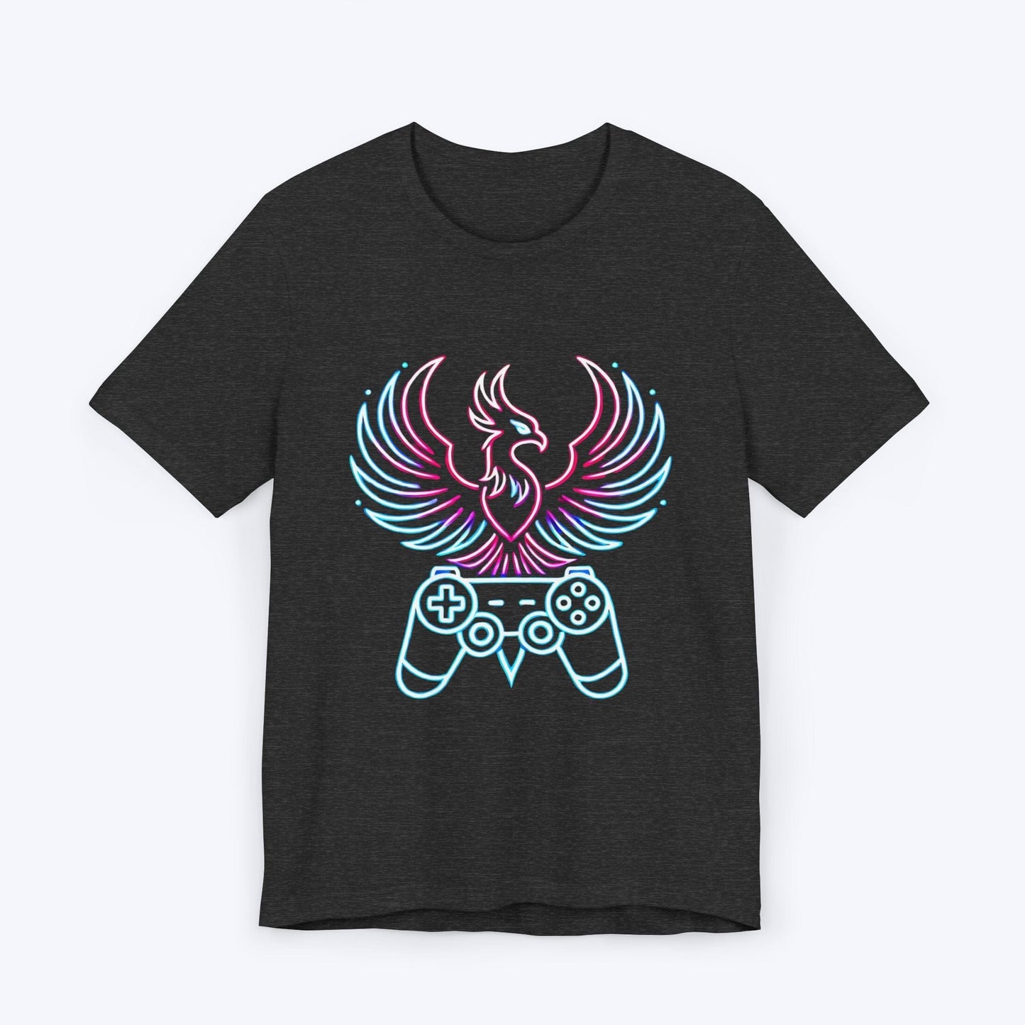 T-Shirt Dark Grey Heather / S Eternal Gamer: Neon Phoenix T-shirt