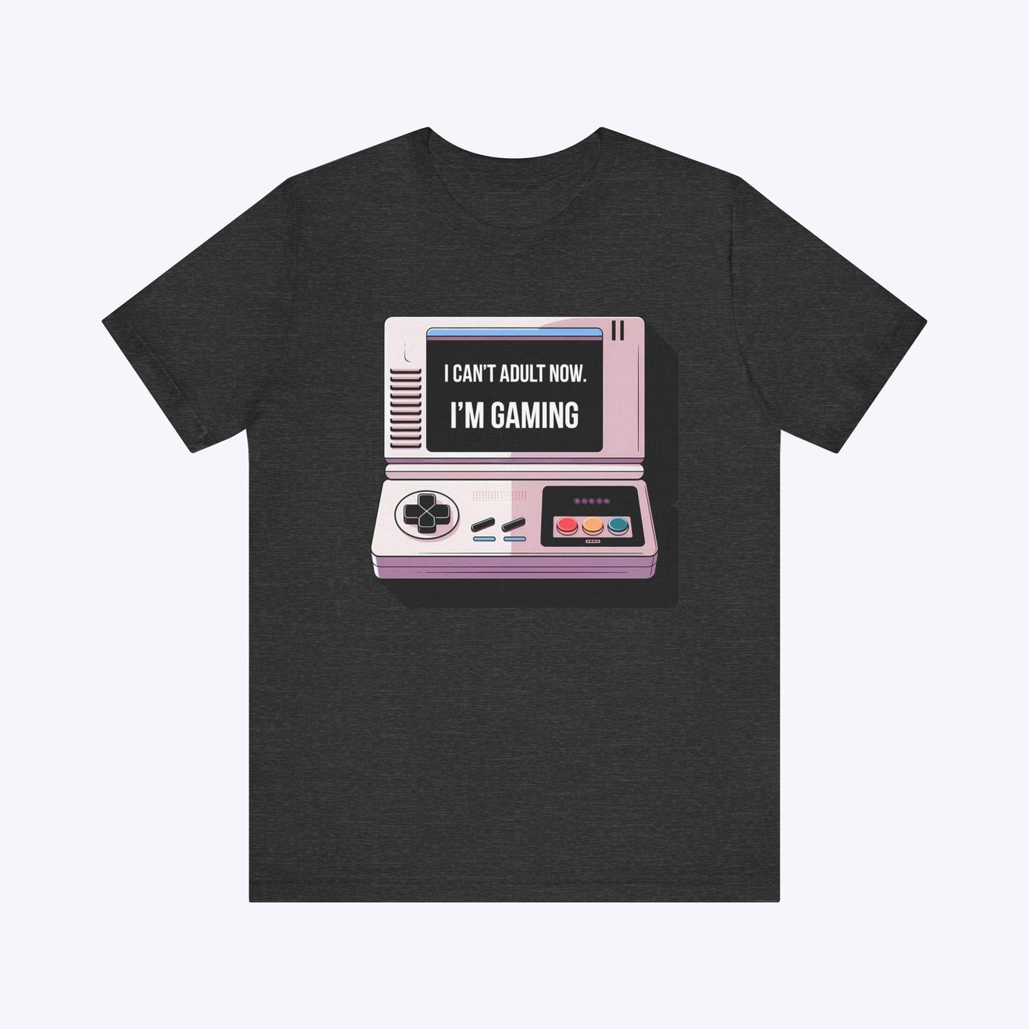 T-Shirt Dark Grey Heather / S Game First, Adult Later T-shirt