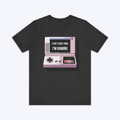 T-Shirt Dark Grey Heather / S Game First, Adult Later T-shirt
