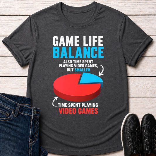 T-Shirt Dark Grey Heather / S Game Life Balance T-shirt